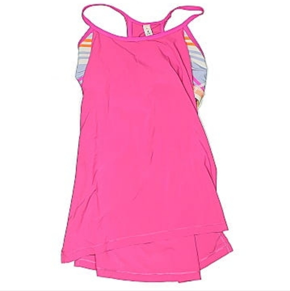 Lululemon Amped Up Tank Top Raspberry Glo Light Groovy Multi Stripe - Picture 7 of 10